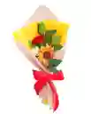 Ramo De Rosas Y Girasol Radiante Eterno