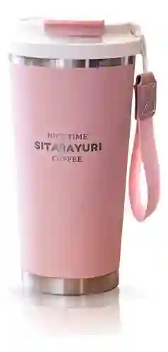 Termo Vaso Acero Inoxidable 532 Ml Frío Calor Rosado