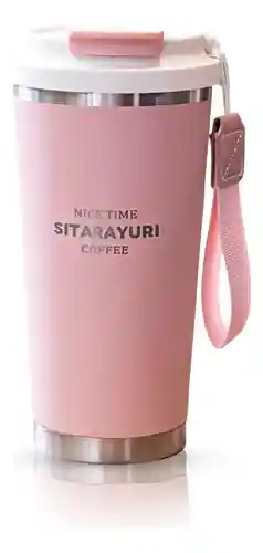 Termo Vaso Acero Inoxidable 532 Ml Frío Calor Rosado