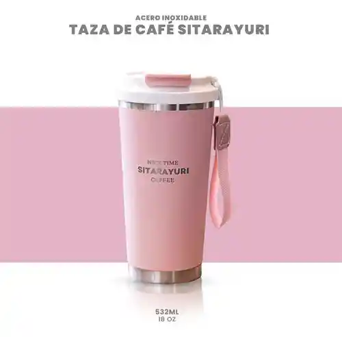 Termo Vaso Acero Inoxidable 532 Ml Frío Calor Rosado