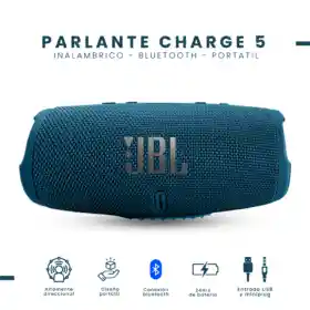Parlante Jbl Charge 5 Réplica 1.1 – Sonido Potente Bluetooth Portátil Azul