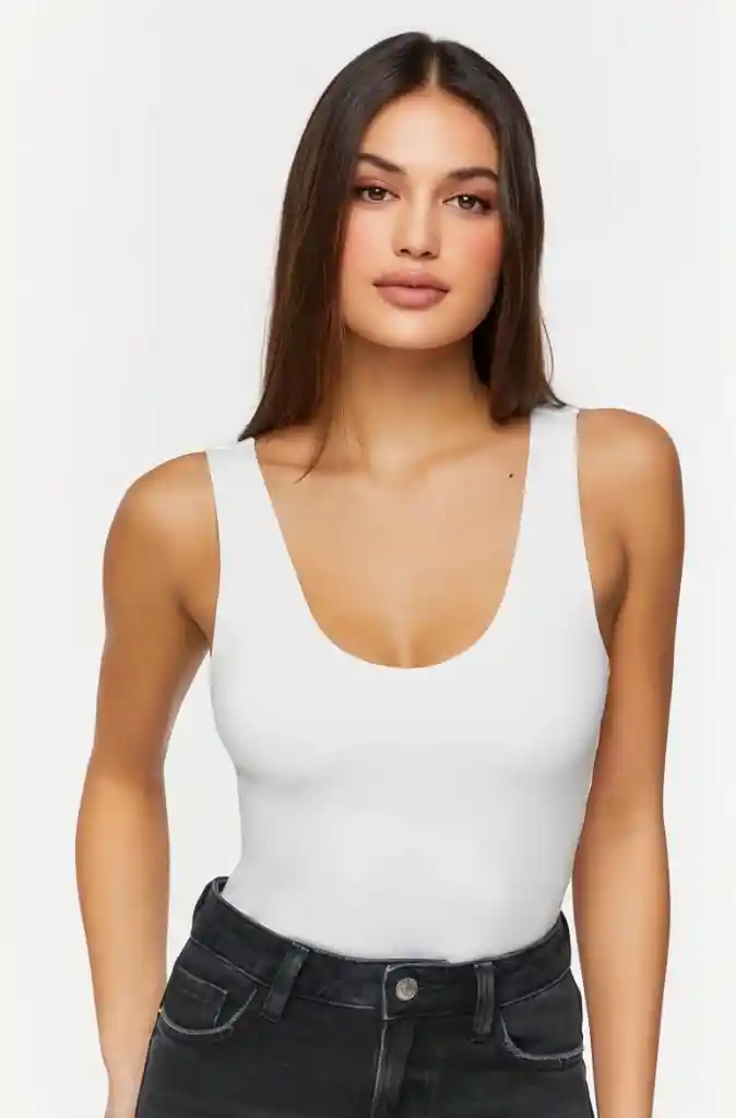 Body Escote Talla M/l Blanco