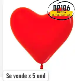 Globos De Corazon X 5 Und