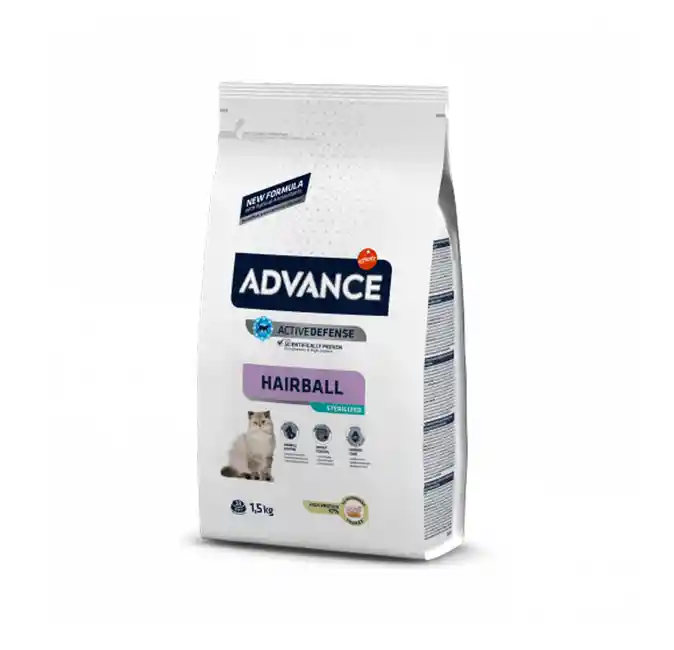 Advance Gatos Esterilizados Bola De Pelos X 1.5 Kg