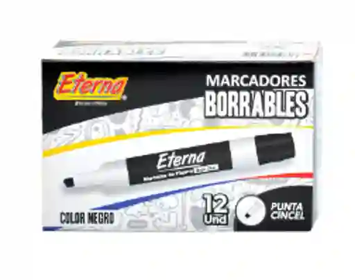 Marcador Borrable Punta Gruesa Colores Clasicos Surtidos Eterna