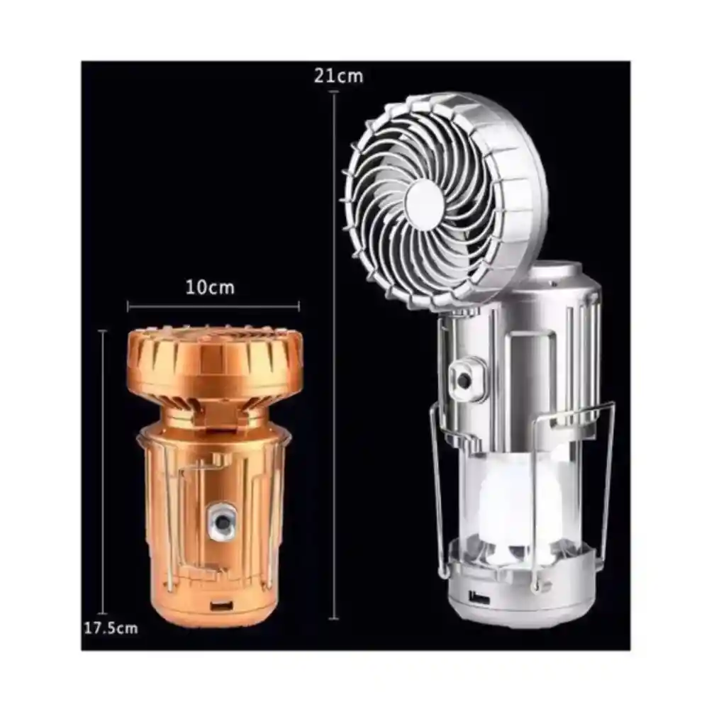 Linterna Portátil Con Ventilador Para Camping Ak01