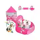 Carpa Infantil Castillo Unicornio Color Rosa V04