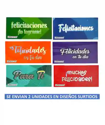Lluvia De Sobres Toda Ocasion Diseños Surtidos X 2 Unidades