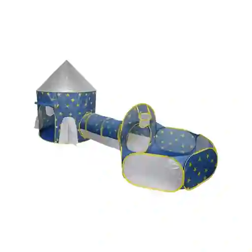 Carpa Infantil Castillo Con Túnel Azul V02