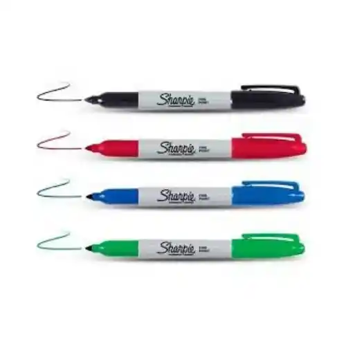 Marcador Sharppie Azul, Rojo, Verde, Negro