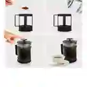 Prensa Francesa Cafe Cafetera Vidrio 350ml Filtro Acero Inox