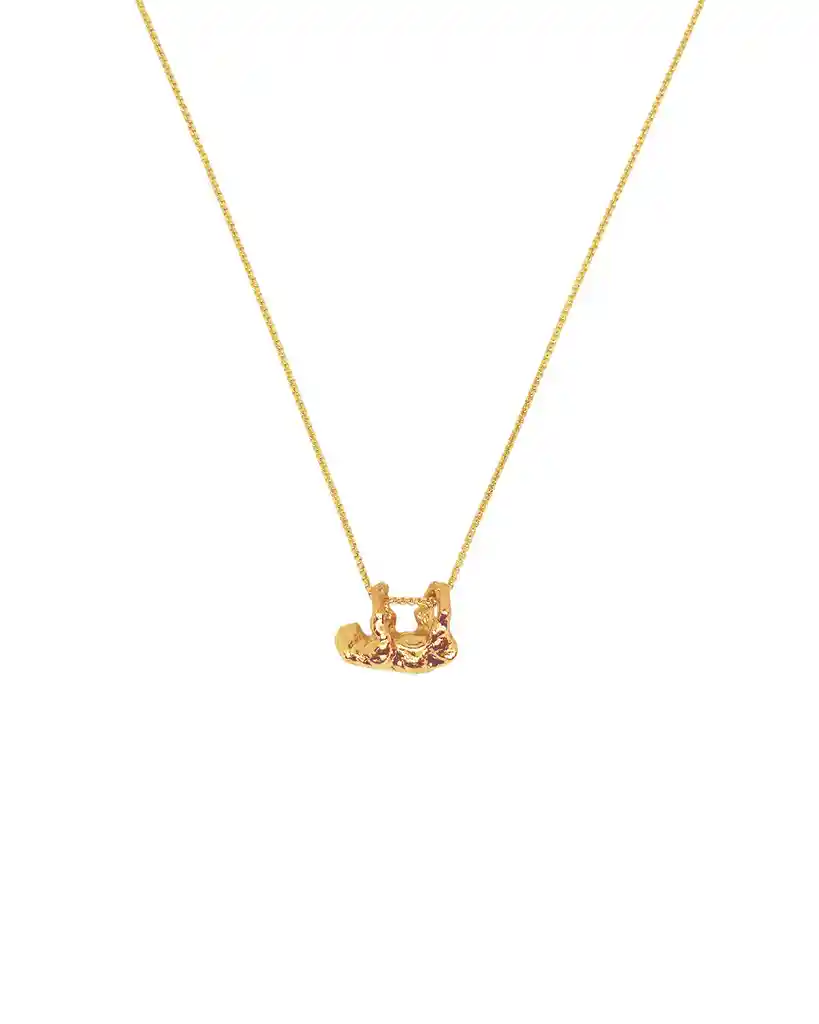 Lunamar Collar Oso Perezoso Dorado