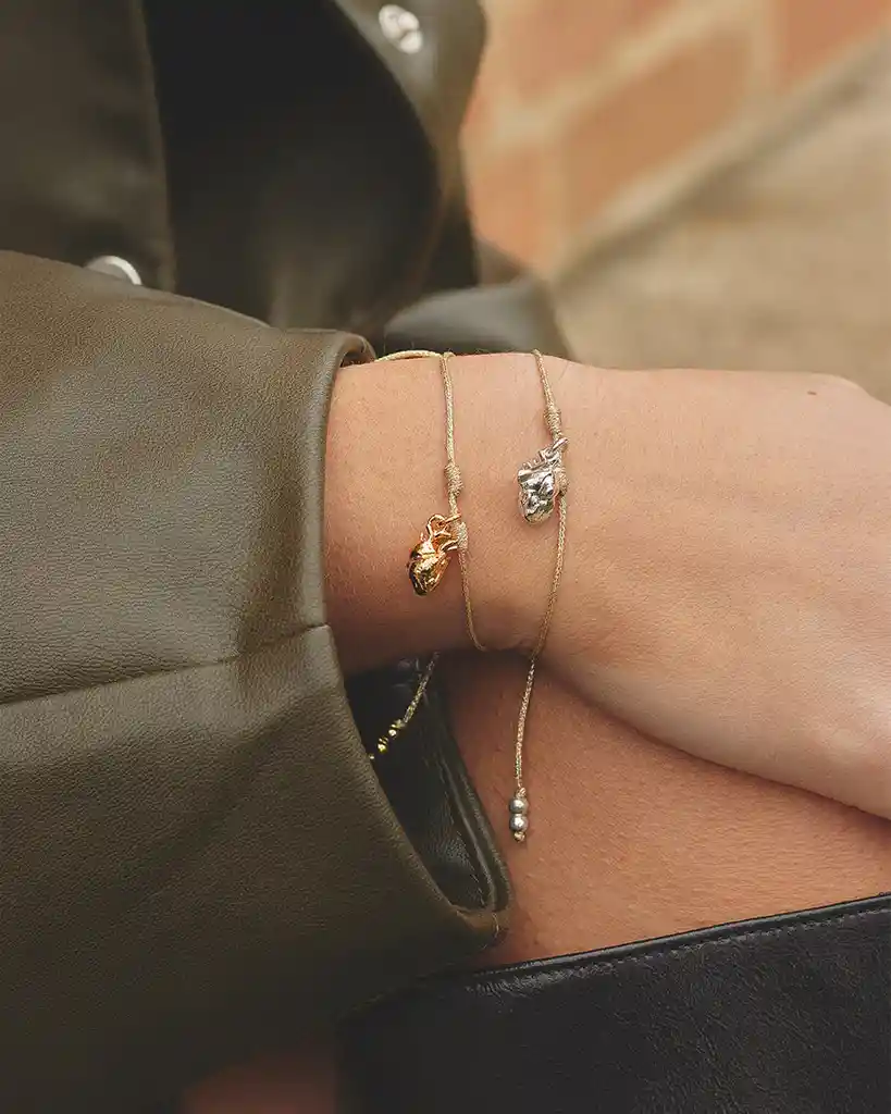 Lunamar Set De 2 Pulseras Corazón Anatomic
