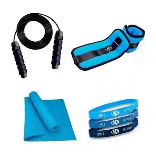 Kit 4 En 1 Yoga Mat Y Ejercicio Pilates K6 Fitness M02