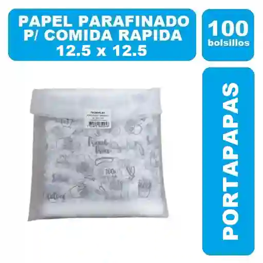 Bolsa Portapapas Parafinado X 100und	figuras Negras