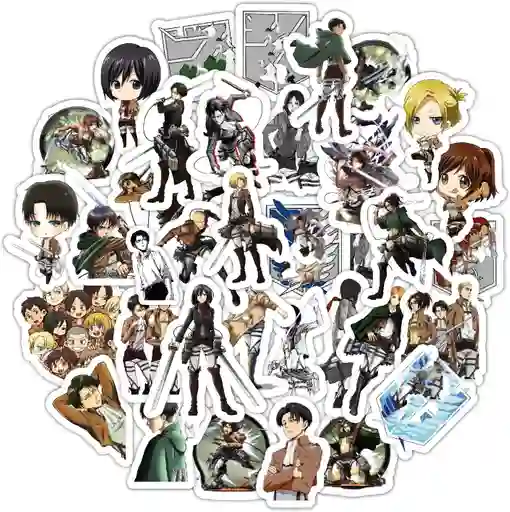 Calcomanías Attack On Titan Stickers De Vinilo Impermeables Anime X25