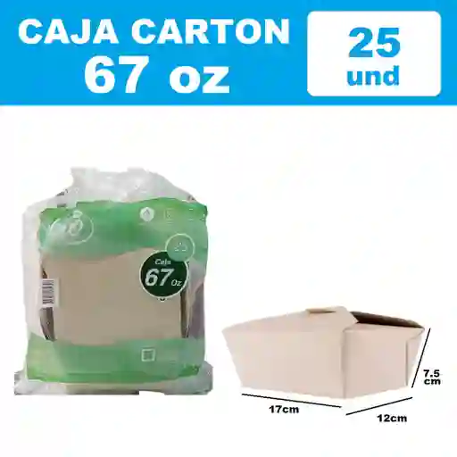 Caja Carton Grande 67onz Bioform X 25und