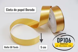 Cinta Dorado De Papel 50 Mm Ancho X 50 Yardas