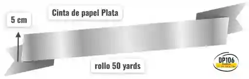 Cinta Plata De Papel 50 Mm Ancho X 50 Yardas