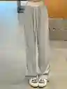 Joggers Deportivos De Cintura Alta Pretina Resortada Blanca