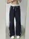 Joggers Deportivos De Cintura Alta Pretina Resortada Blanca