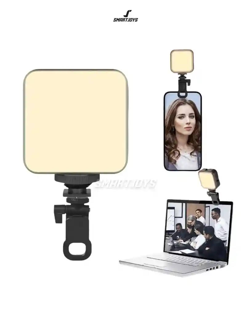 Ilumina Tu Rostro Con La Luz Led Ay-83 64 Leds, 3 Tonos De Luz, Brillo Regulable, Clip Multifunción Y Carga Usb-c – Perfecta Para Videollamadas Y Selfies