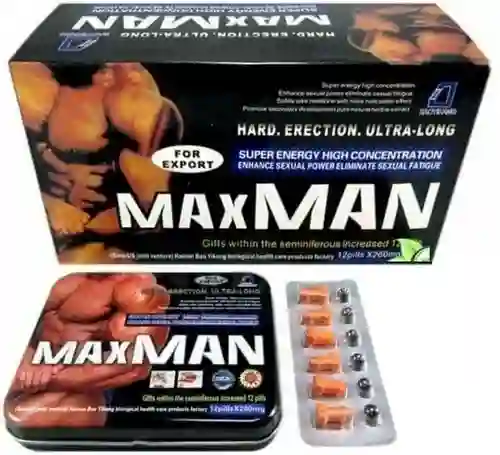 Potenciador Maxman Ultra Long Fuerte Ereccion Retardante X12
