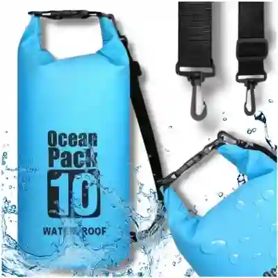 Bolsa Seca Morral Impermeable 10 Litros Ajustable Enrollable