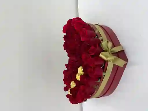Hermosa Caja Corazon Con Chocolates