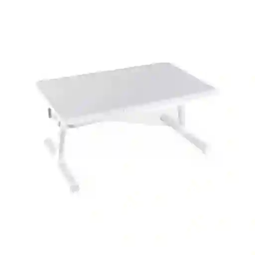 Mesa De Cama Para Portátil Graduable Y Giratoria Blanca T01b
