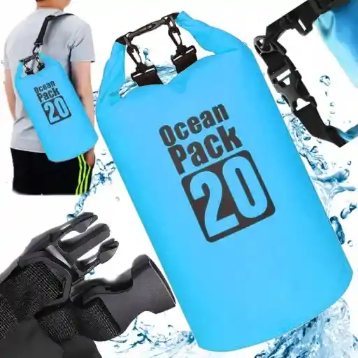Bolsa Morral Maleta Seca Impermeable 20 Libras Profesional