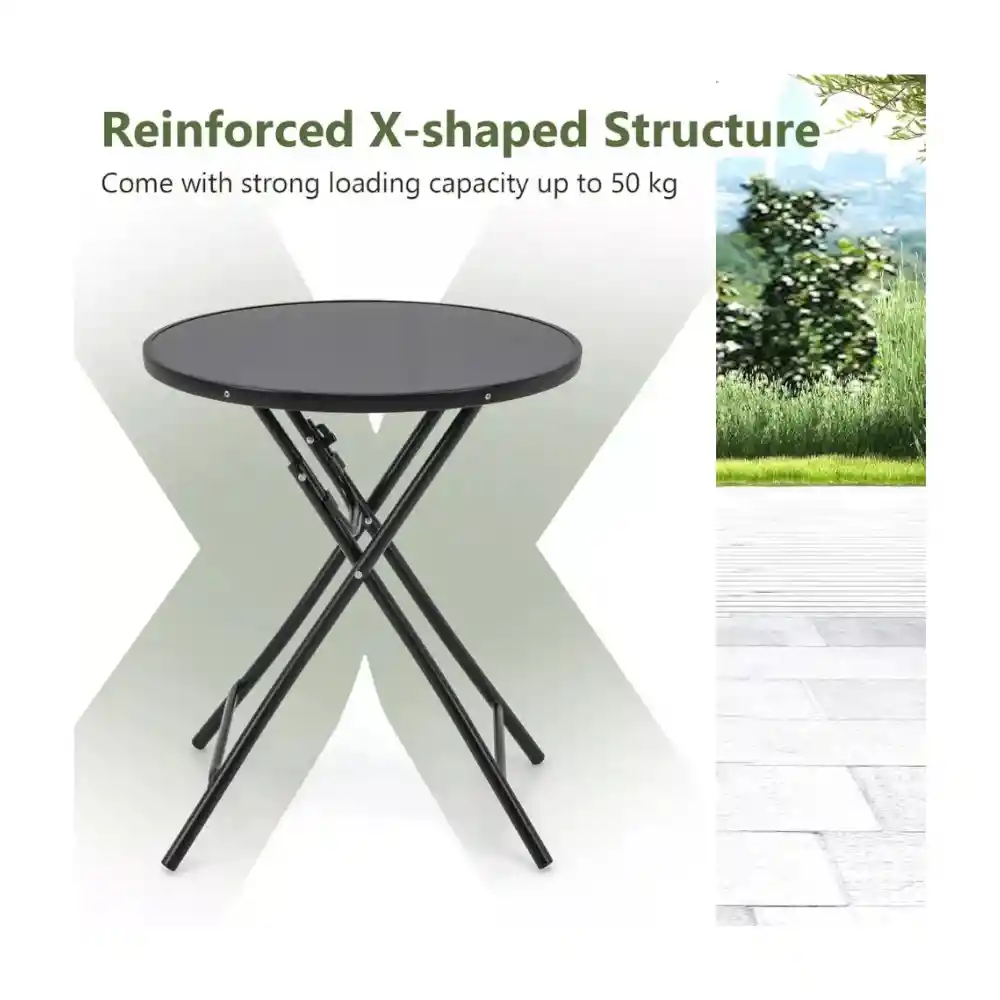 Mesa Redonda Plegable Para Jardin F15