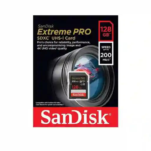 Tarjeta De Memoria Sd Sandisk Extreme Pro 128gb 200mb/s