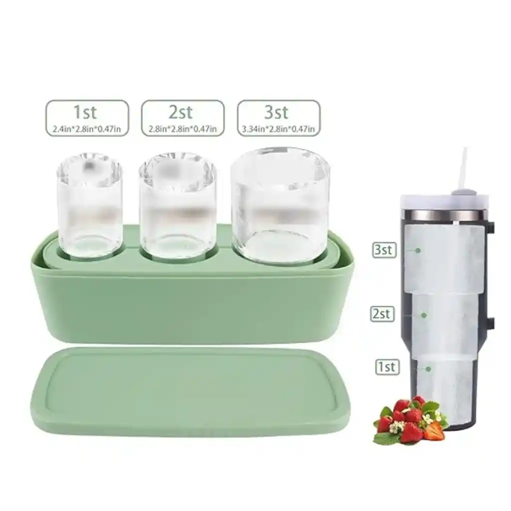 Molde Hielo Silicona Para Vaso Termo Stanley Bandeja Hielera