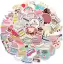 Calcomanías Happy Birthday Stickers De Vinilo Impermeables F/c X25