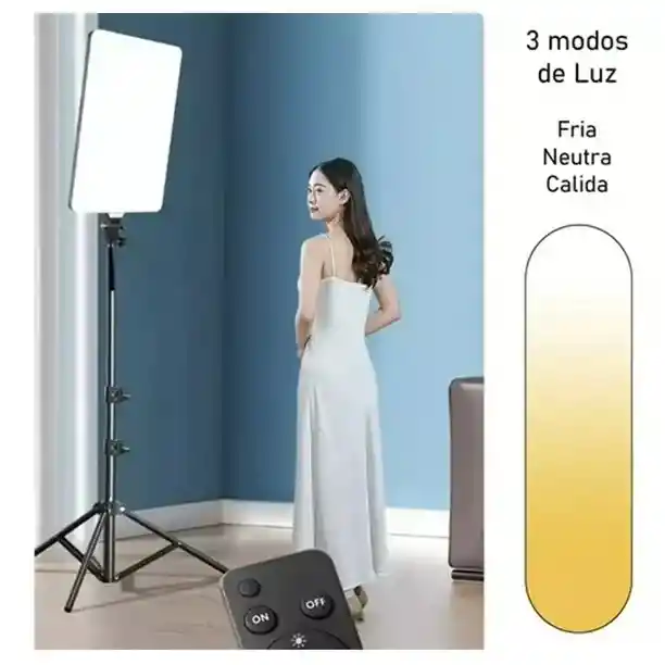 Aro De Luz Kit Panel Led Pl-48 + Trípode 2.1m