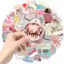 Calcomanías Happy Birthday Stickers De Vinilo Impermeables F/c X25