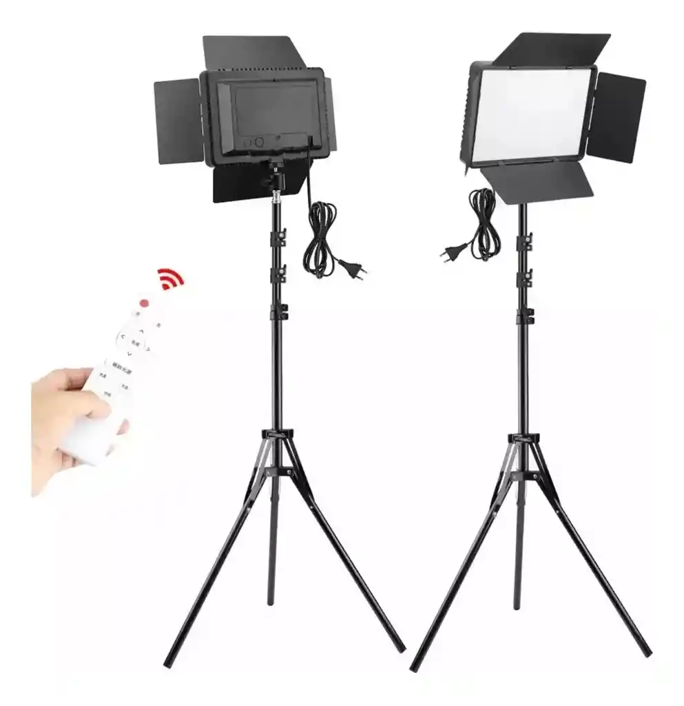 Aro De Luz Panel Fotografía Luz Led Lámpara Profesional + Trípode