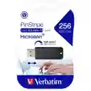 Memoria Flash Usb 3.2 Retráctil Verbatim Pinstripe De 256gb