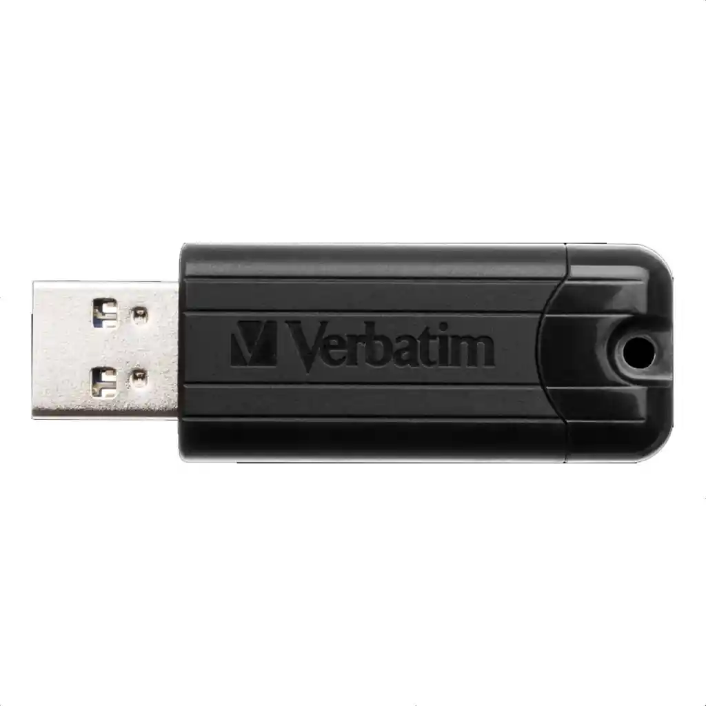 Memoria Flash Usb 3.2 Retráctil Verbatim Pinstripe De 256gb