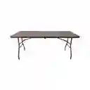 Mesa Plegable Tipo Ratan Mimbre Color Marrón F07