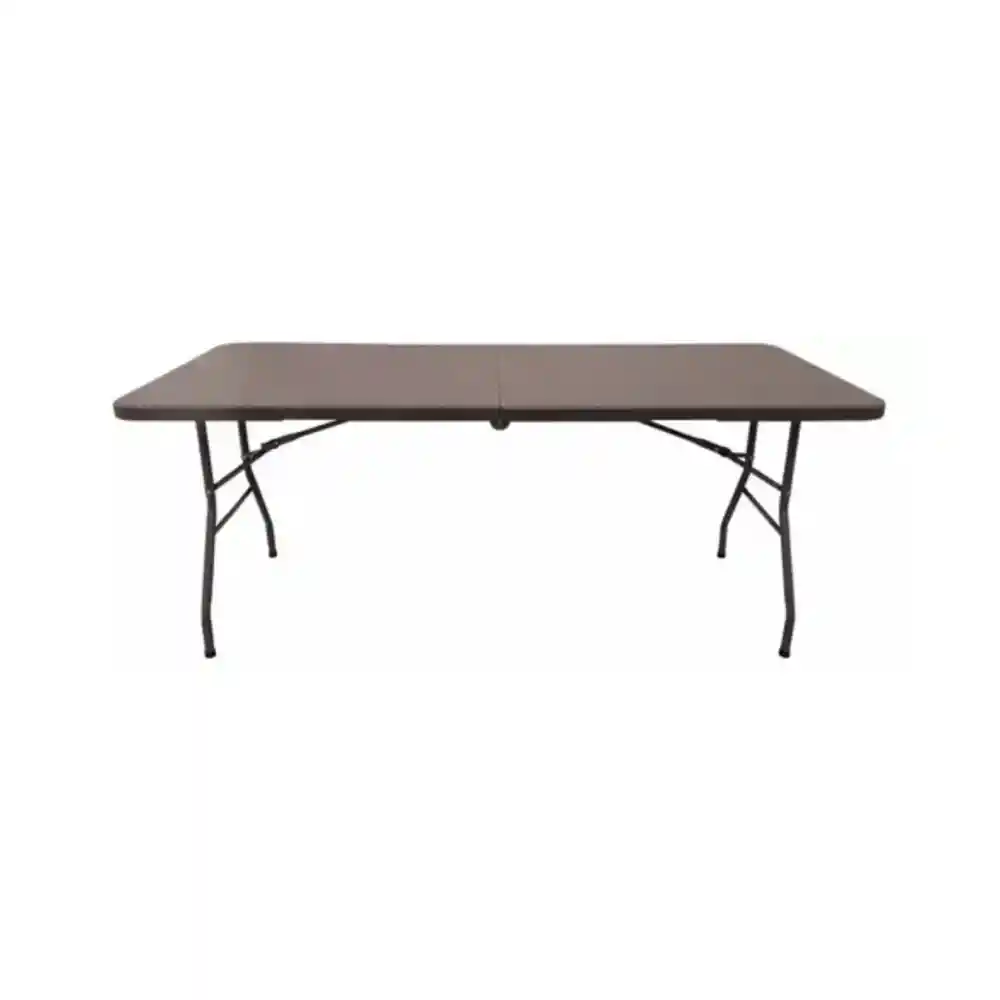 Mesa Plegable Tipo Ratan Mimbre Color Marrón F07