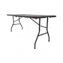 Mesa Plegable Tipo Ratan Mimbre Color Marrón F07