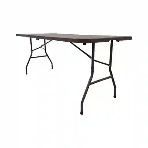 Mesa Plegable Tipo Ratan Mimbre Color Marrón F07