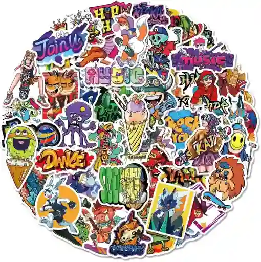 Calcomanías Hip-hop Stickers De Vinilo Impermeables Grafiti X25