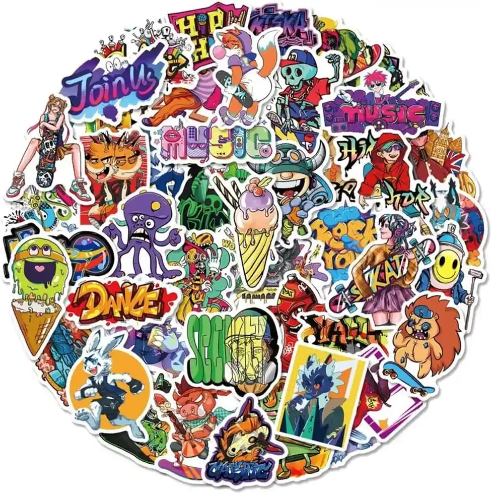 Calcomanías Hip-hop Stickers De Vinilo Impermeables Grafiti X25