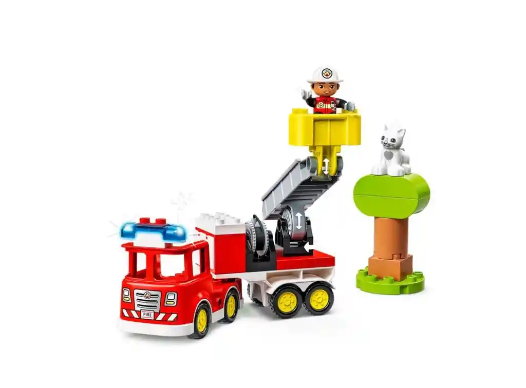 Juego Lego Camión Bomberos Con Luz Y Sonido Niños