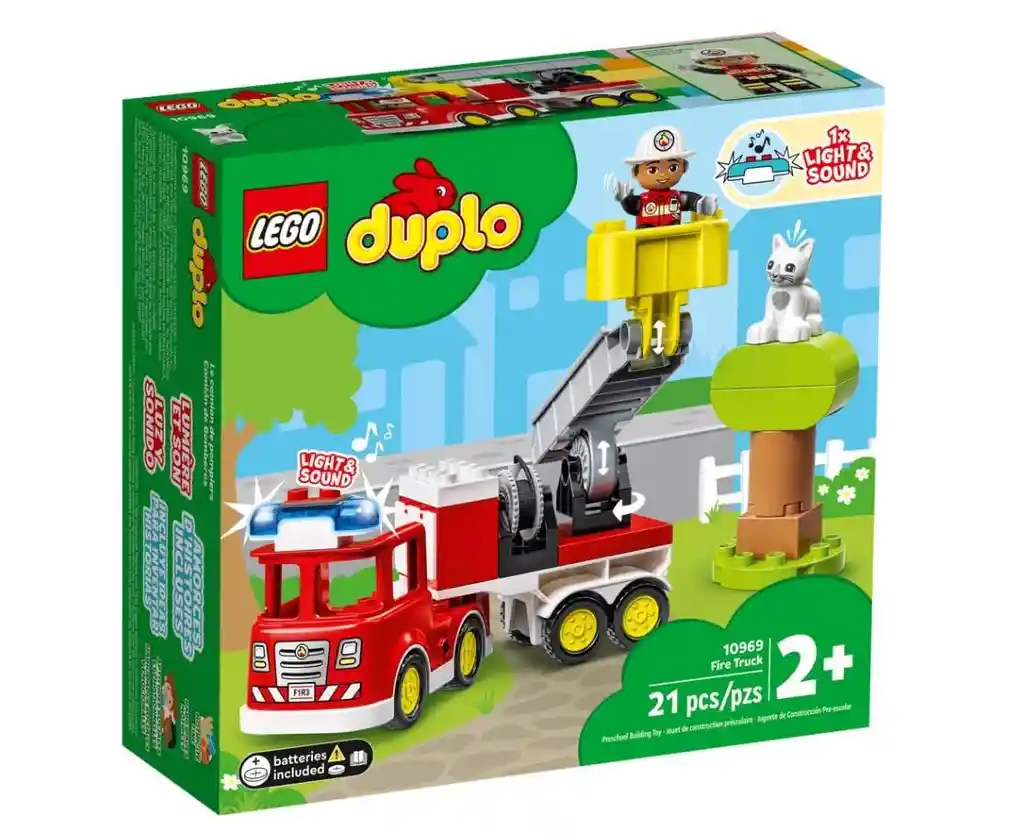Juego Lego Camión Bomberos Con Luz Y Sonido Niños