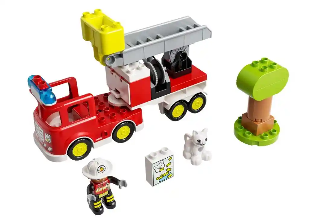 Juego Lego Camión Bomberos Con Luz Y Sonido Niños