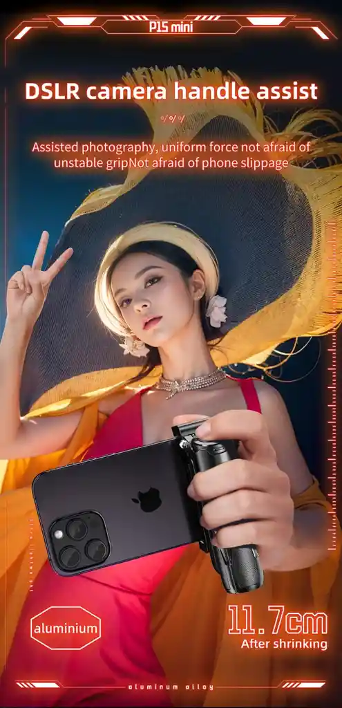Captura Como Un Pro Con El P15 Mini: Trípode 3 En 1 Con Palo Selfie, Soporte De Celular Y Control Remoto Para Creadores Y Viajeros